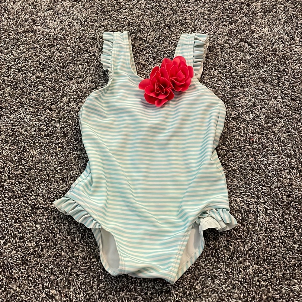 Gymboree striped seersucker baby swim suit